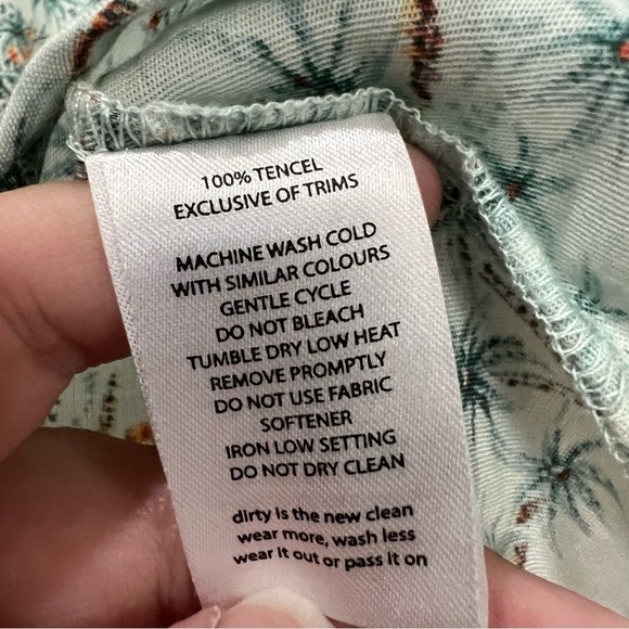 Toad&Co Small Floral Short Sleeve Beachy Tencel Blouse Shirt P1 - Picture 5 of 5